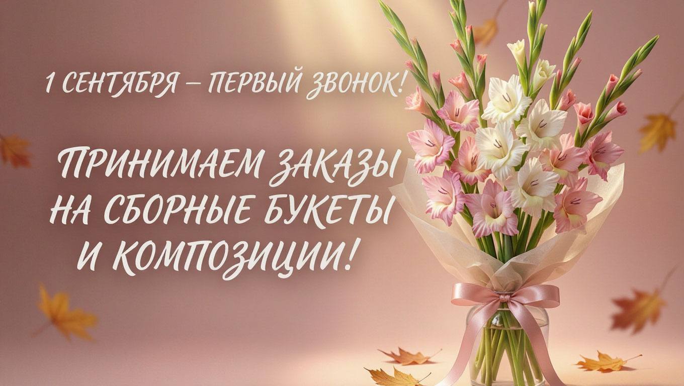 букеты и цветы на 1 сентября